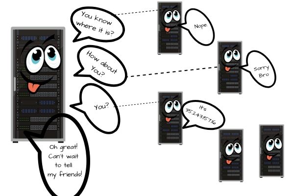 DNS ask name servers for IP 
